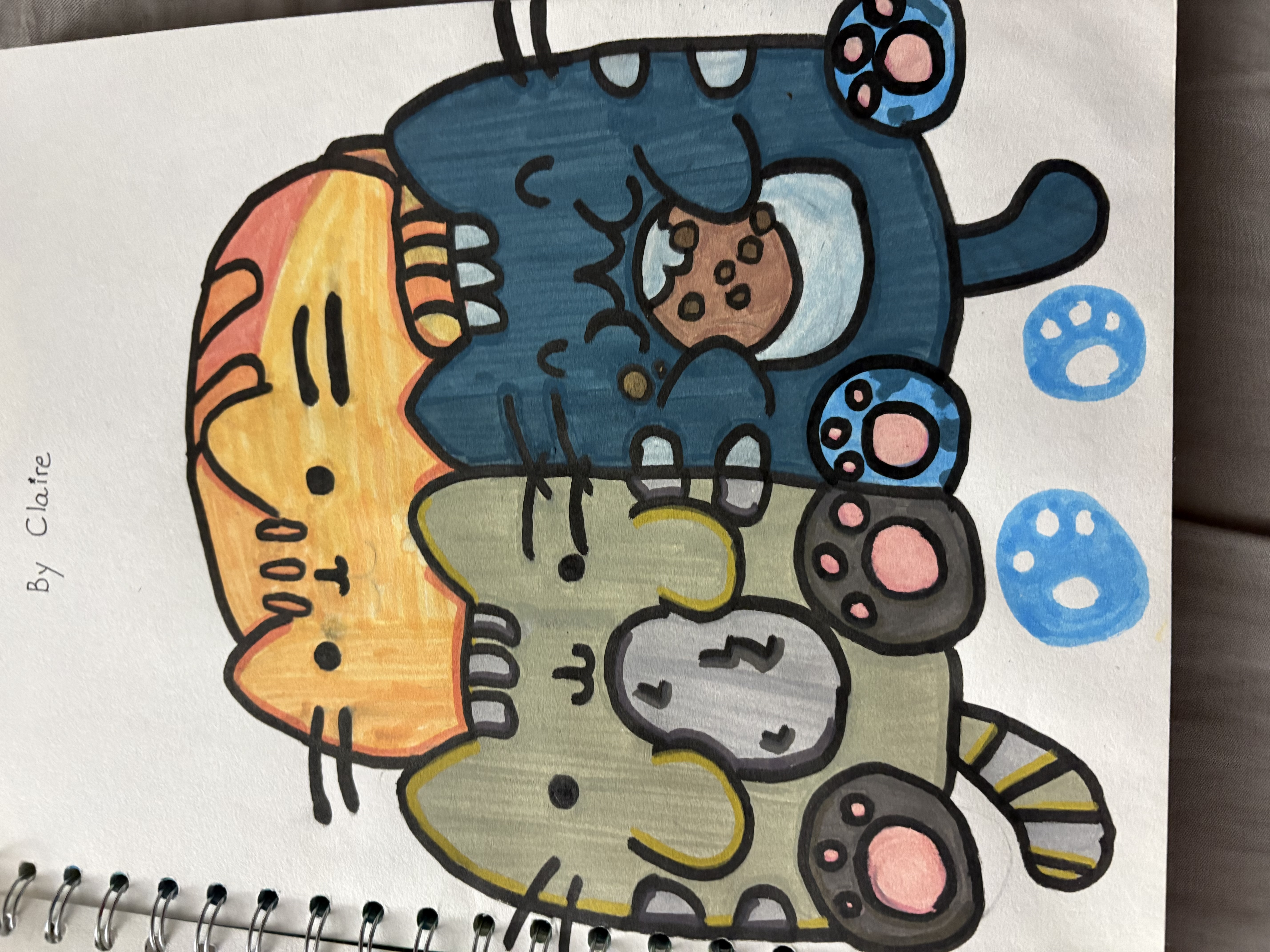 Cat Stack by Claire